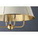 Cambridge 4 Light 20.25 inch Aged Brass/Off White Chandelier Ceiling Light