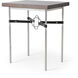 Equus 26.1 X 22 inch Modern Brass with Dark Smoke Side Table in Modern Brass/Dark Smoke, Chestnut Leather with Maple Espresso, Espresso Maple
