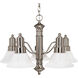 Gotham 5 Light 24.5 inch Brushed Nickel Chandelier Ceiling Light