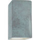 Ambiance Rectangle LED 5.25 inch Verde Patina Wall Sconce Wall Light, Small