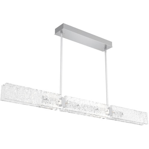 Glacier LED 50.9 inch Classic Silver Linear Pendant Ceiling Light in 3000K LED, Dining