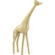 Brass Giraffe 14 X 2.5 inch Sculpture, Large