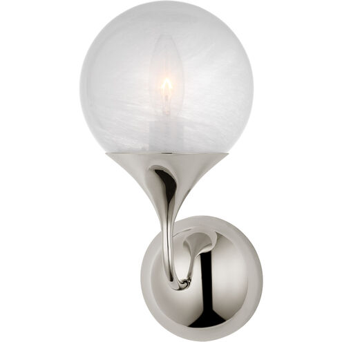 AERIN Cristol 1 Light 6 inch Polished Nickel Single Sconce Wall Light, Small