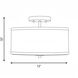Modern 2 Light 13 inch Natural Brass Semi-Flush Ceiling Light