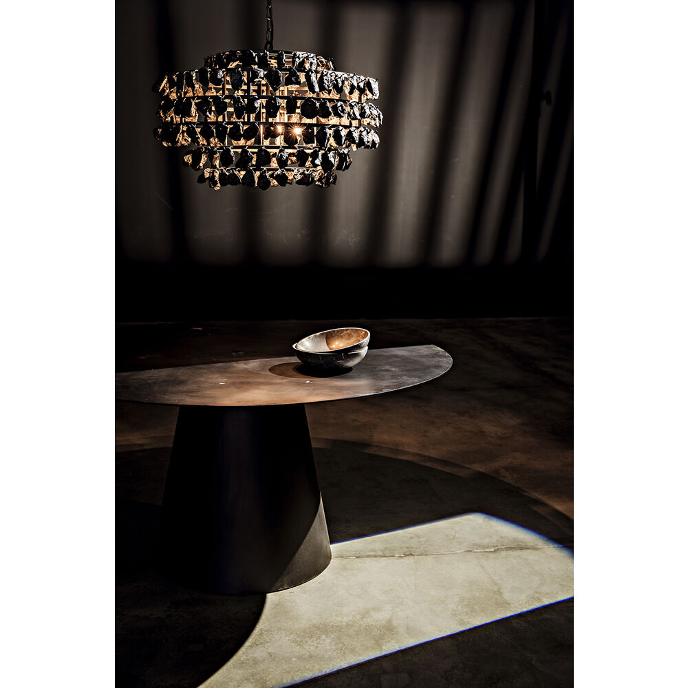 Vesuvius 59 X 59 inch Matte Black Dining Table