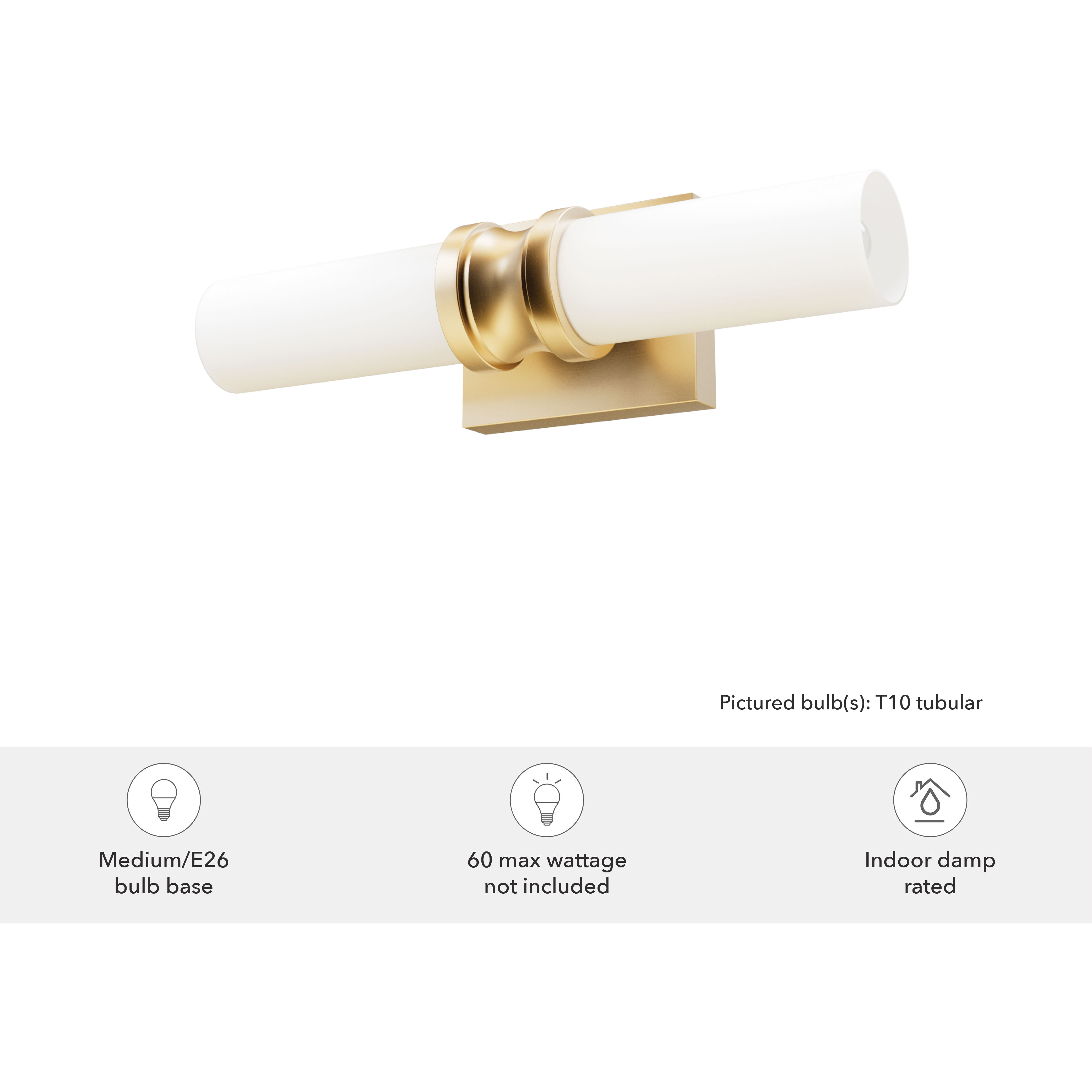 Lenlock 2 Light 16 inch Alturas Gold Vanity Light Wall Light