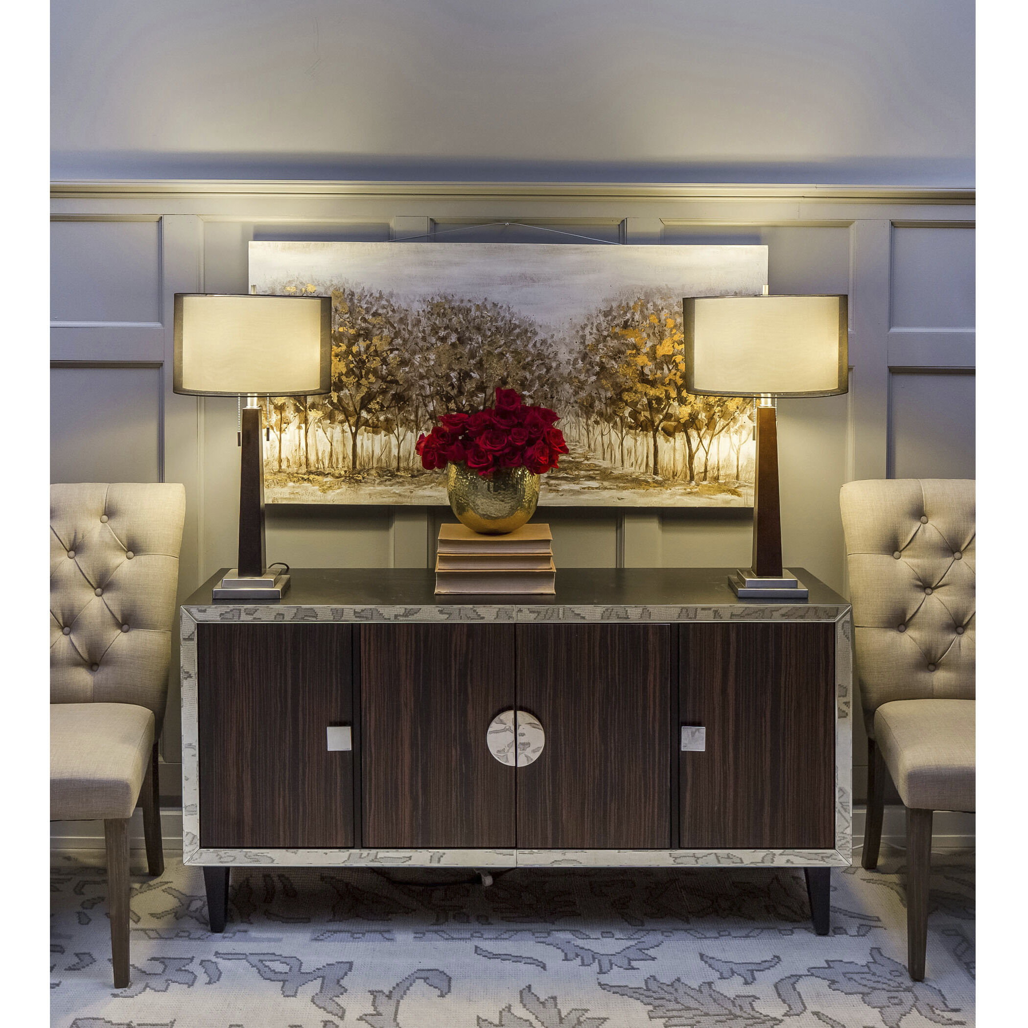 Jaycee 29 inch 60 watt Black with Nickel Table Lamp Portable Light