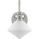 Rycroft 1 Light 7 inch Polished Nickel/White Wall Sconce Wall Light