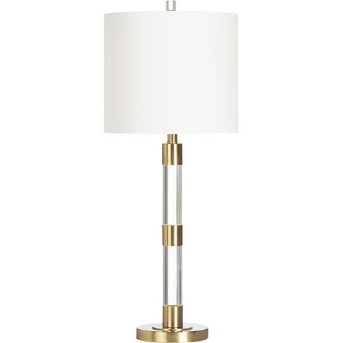 Winslet 33 inch 100.00 watt Gold and Clear Acrylic Table Lamp Portable Light, with Nightlight