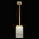 Terra 2 Light 7.75 inch Gold Pendant Ceiling Light in Rake Cast Glass