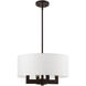 Cresthaven 4 Light 18 inch Bronze with Antique Brass Accents Pendant Chandelier Ceiling Light