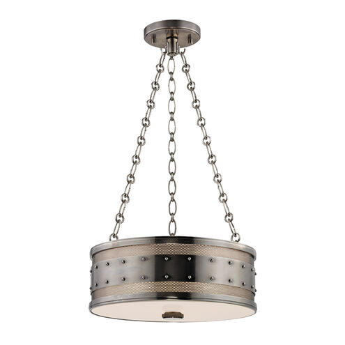 Gaines 3 Light 16 inch Historic Nickel Pendant Ceiling Light