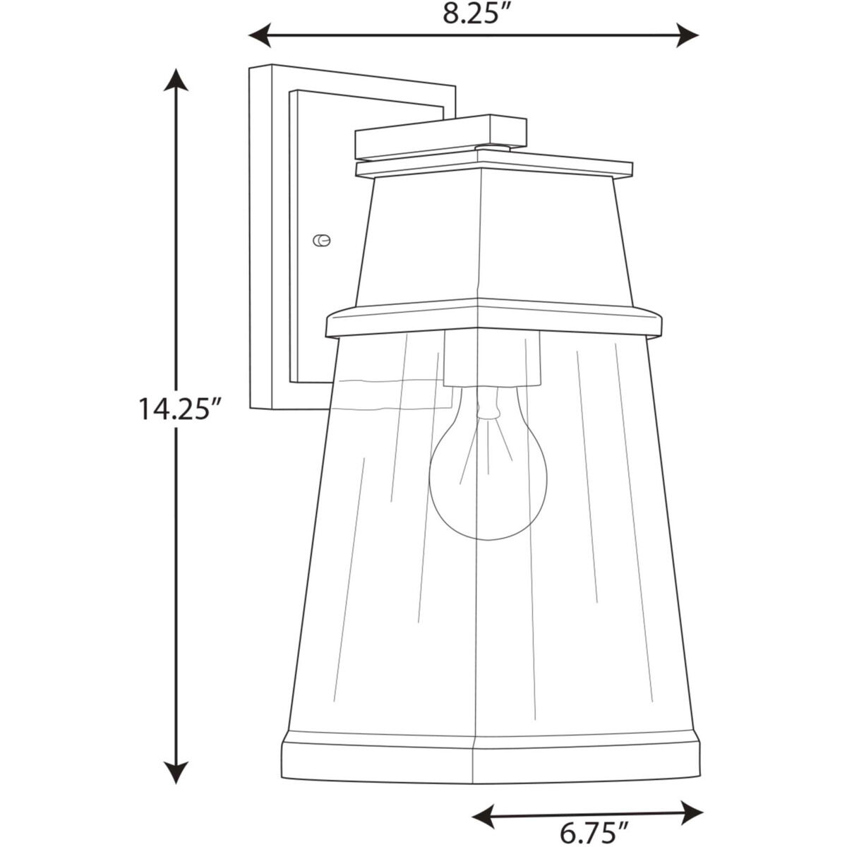 Greene Ridge 1 Light 14 inch Textured Black Outdoor Wall Lantern, Medium