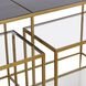Carrick 52 X 15 inch Dark Mahogany with Antique Brass and Clear Nesting Console Table