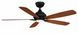Doren 52 inch Dark Bronze with Cherry/Dark Walnut Blades Indoor/Outdoor Ceiling Fan