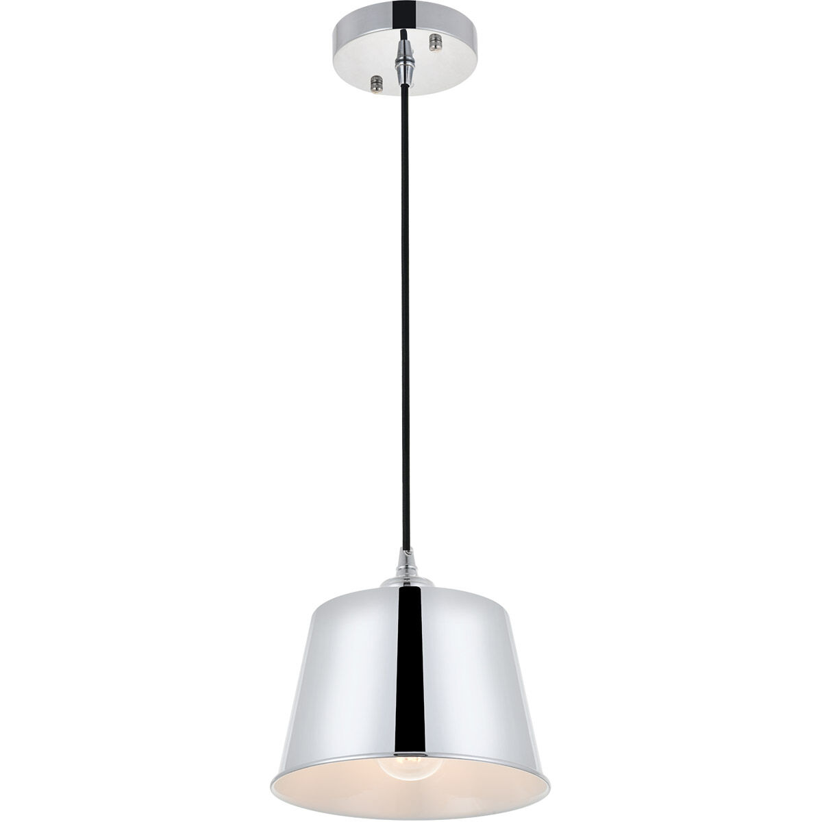 Nota 1 Light 7.9 inch Chrome Pendant Ceiling Light