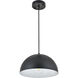 Forte 1 Light 12 inch Black Pendant Ceiling Light