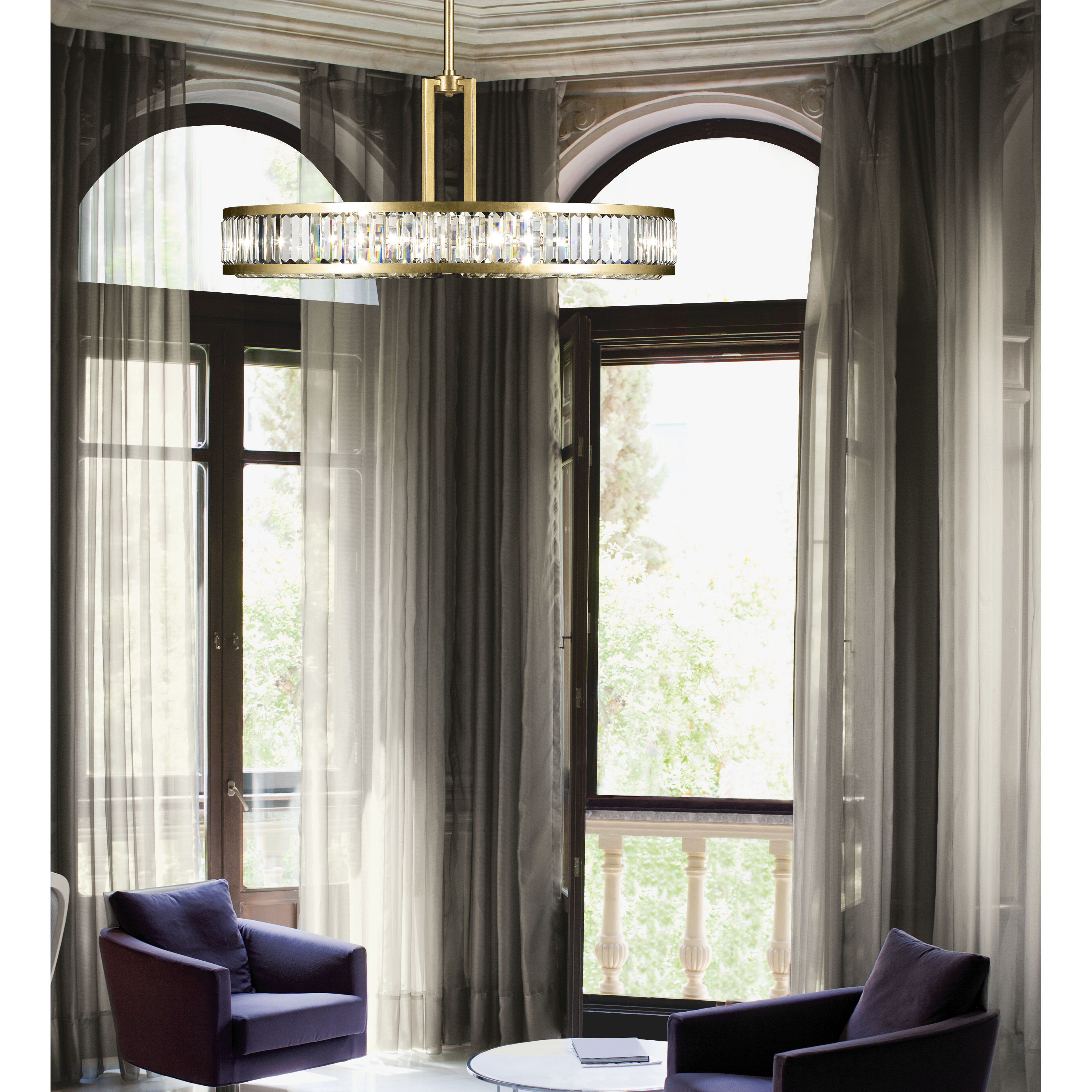 Crystal Enchantment Pendant Ceiling Light in Gold