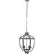 Malin 4 Light 15.7 inch Antique Black Pendant Ceiling Light