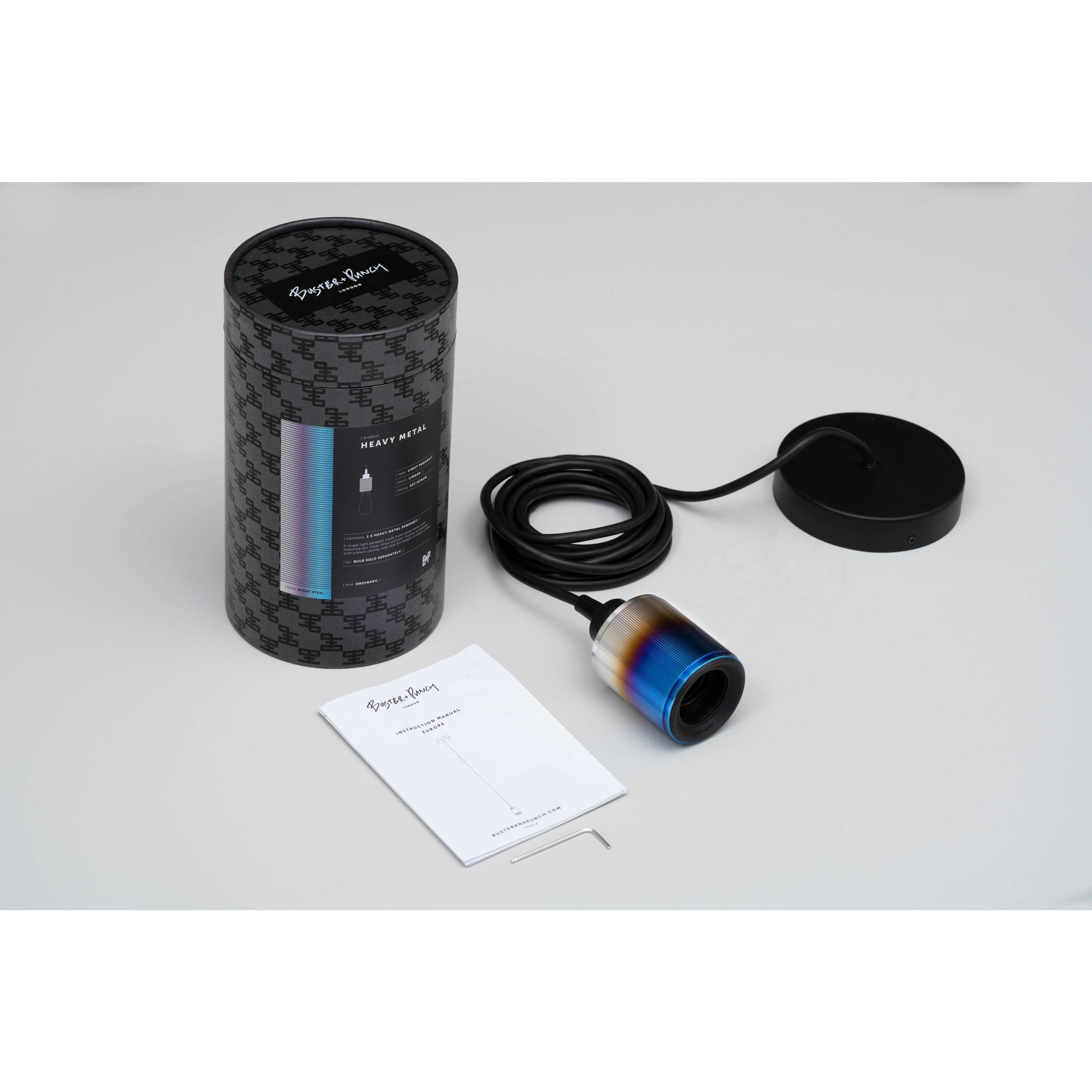 Heavy Metal LED 4.72 inch Burnt Steel Pendant Ceiling Light