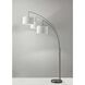 Trinity 84 inch 100.00 watt Satin Steel Arc Lamp Portable Light in Brushed Steel