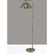 Zoe 57.5 inch 60.00 watt Antique Brass Floor Lamp Portable Light