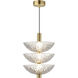 Metropolis LED 12 inch Satin Brass Single Pendant Ceiling Light