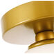 Gene 1 Light 8 inch Brass Flush Mount Ceiling Light