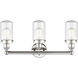 Dover 3 Light 24.5 inch Polished Nickel Bath Vanity Light Wall Light in Seedy