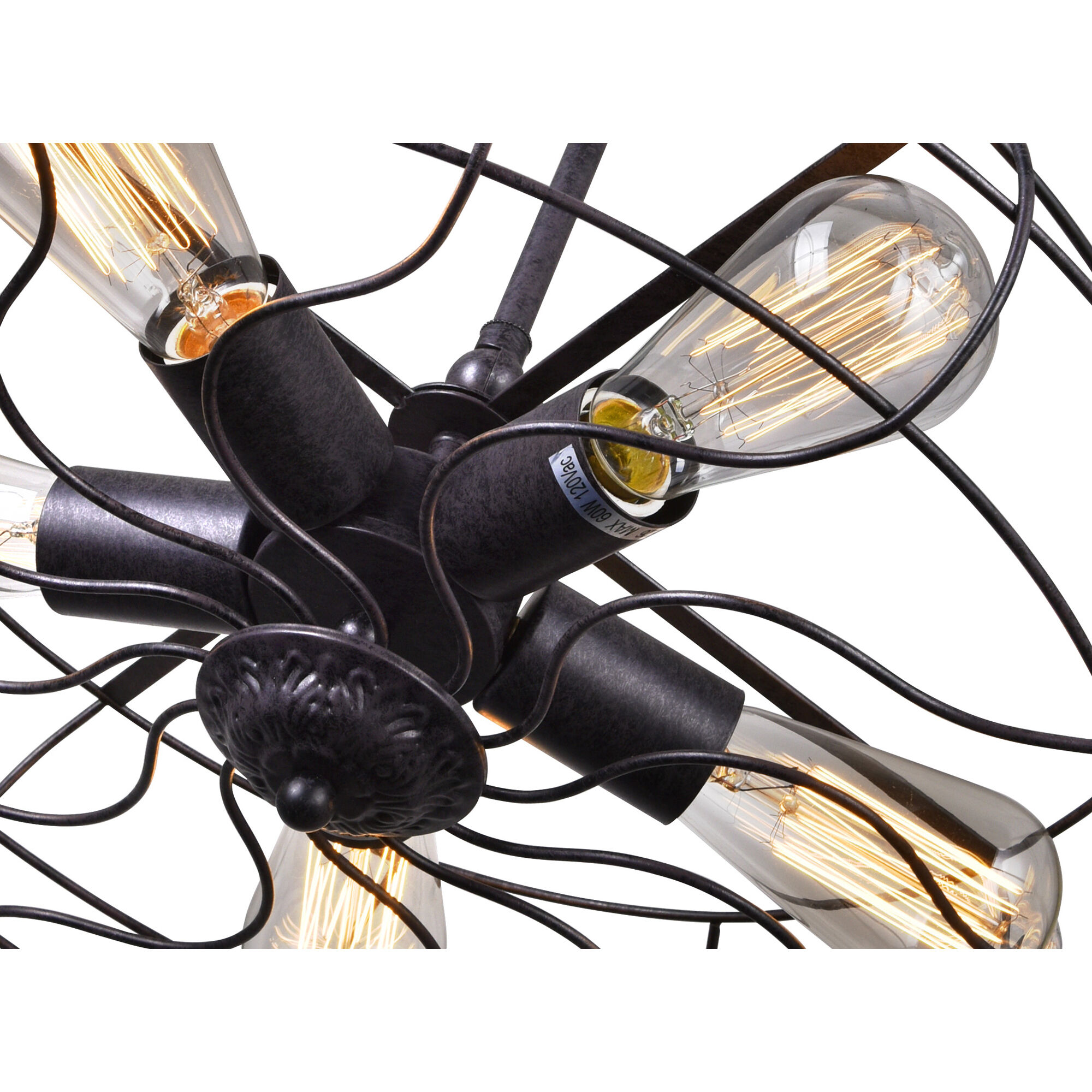 Pamela 5 Light 19 inch Rust Flush Mount Ceiling Light