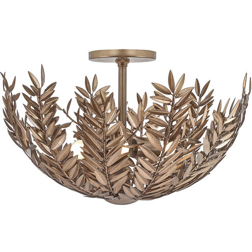 Jalore 3 Light 22 inch Bronze Semi-Flush Mount Ceiling Light