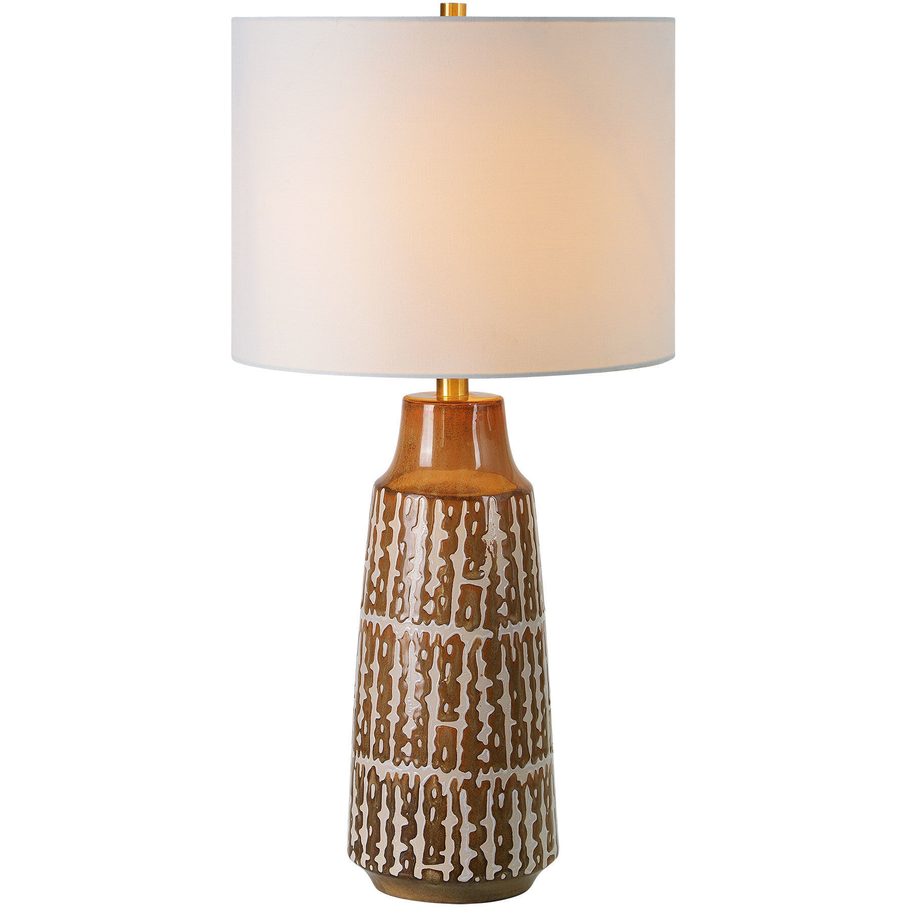 Tereva 26.75 inch 100 watt Taupe and Off-White Table Lamp Portable Light