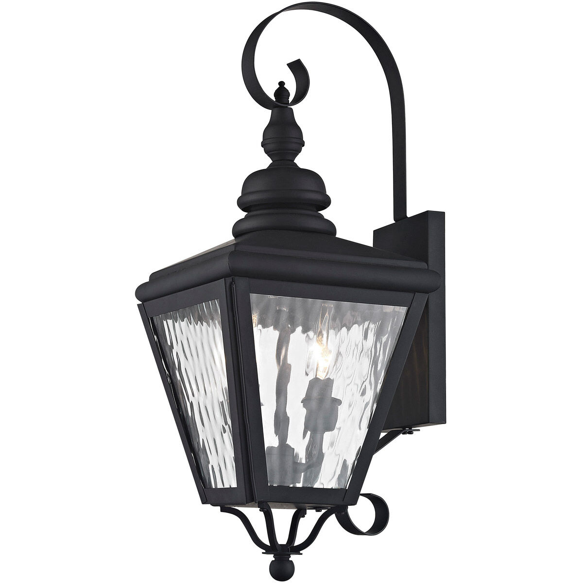 Cambridge 2 Light 22 inch Black Outdoor Wall Lantern