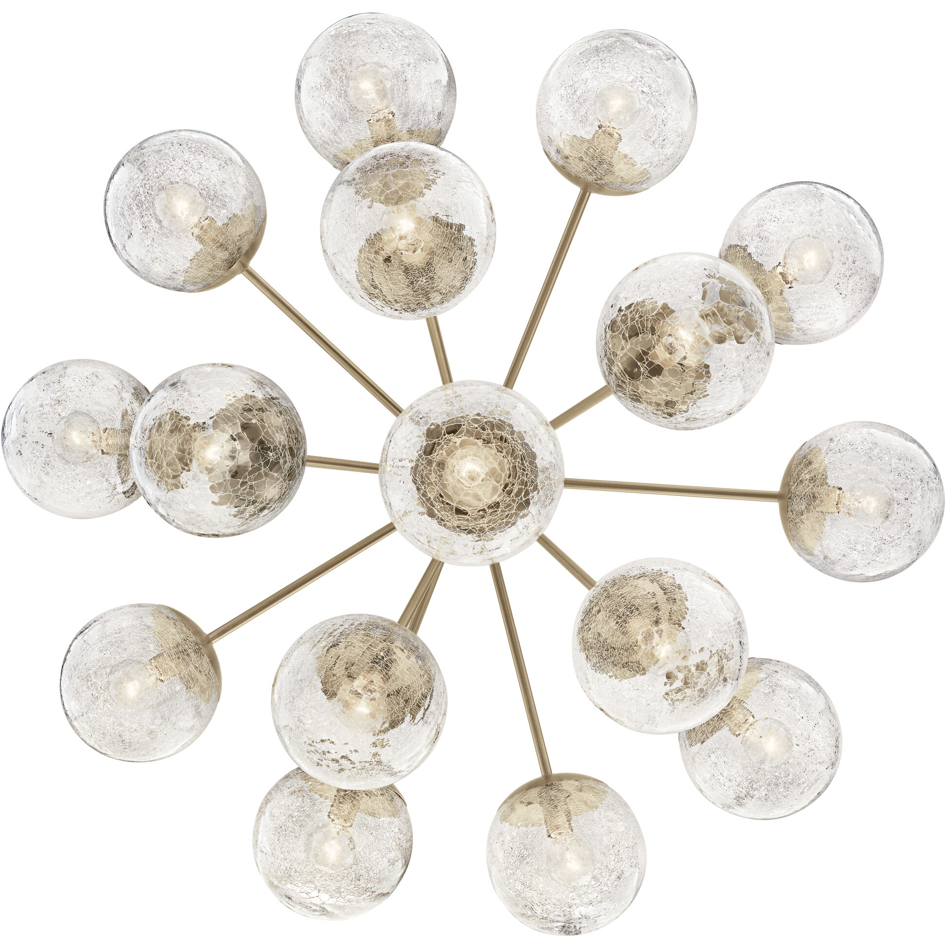 Silvarious 16 Light Champagne Bronze Chandelier/Semi Flush Ceiling Light