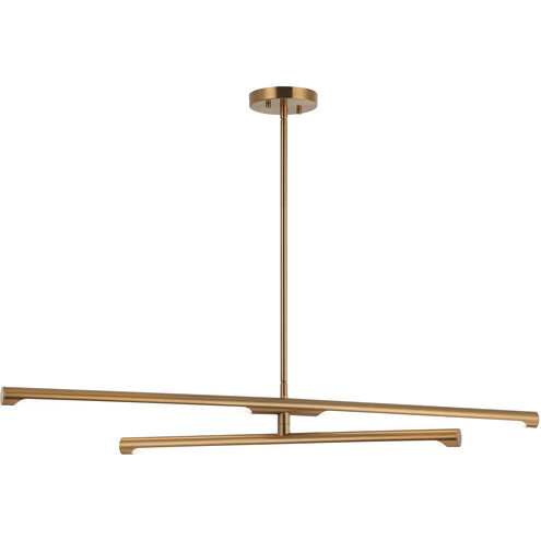 Novelle LED 30 inch Aged Gold Brass Pendant Ceiling Light