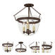 McLean 3 Light 13 inch Oil Rubbed Bronze Semi-Flush Mount Ceiling Light