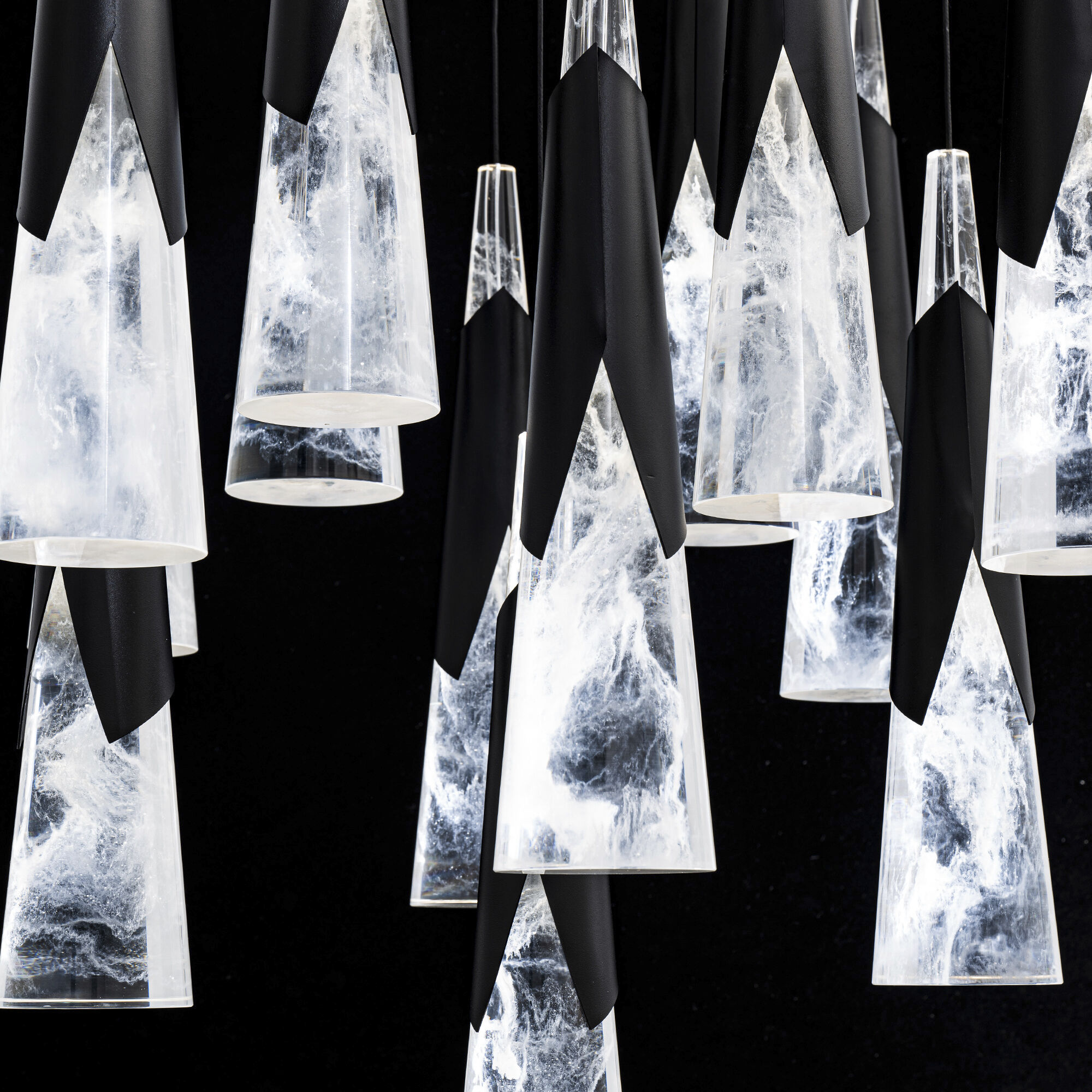 Kilt 41 Light 36 inch Black Multi-Light Pendant Ceiling Light