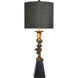 Contemporary 40 inch 150 watt Black and Vintage Gold Table Lamp Portable Light