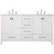 Irene 60 X 22 X 34 inch White Vanity Sink Set