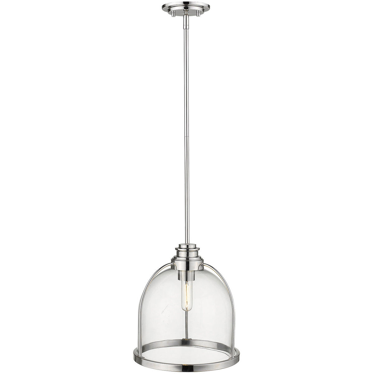 Stanton 1 Light 12 inch Polished Nickel Pendant Ceiling Light