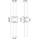 Zigrina 2 Light 5.25 inch Matte White Wall Sconce Wall Light