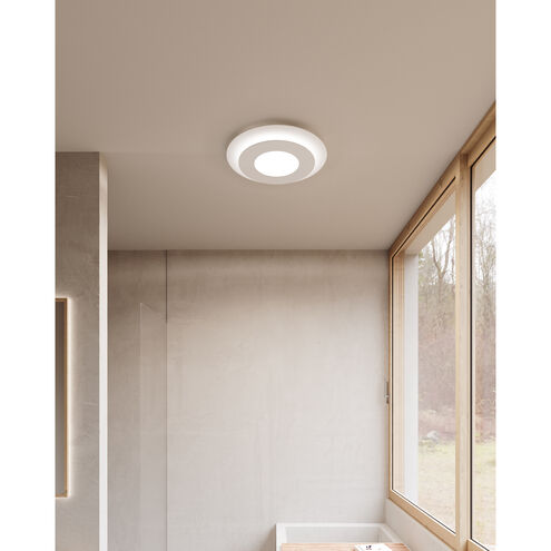Offset LED 16 inch Textured White Surface Mount Ceiling Light