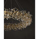 Crystal Bud 24 Light 57.5 inch Clear/Brass Ring Chandelier Ceiling Light
