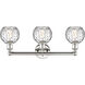Athens Water Glass 3 Light 24 inch Polished Nickel Bath Vanity Light Wall Light