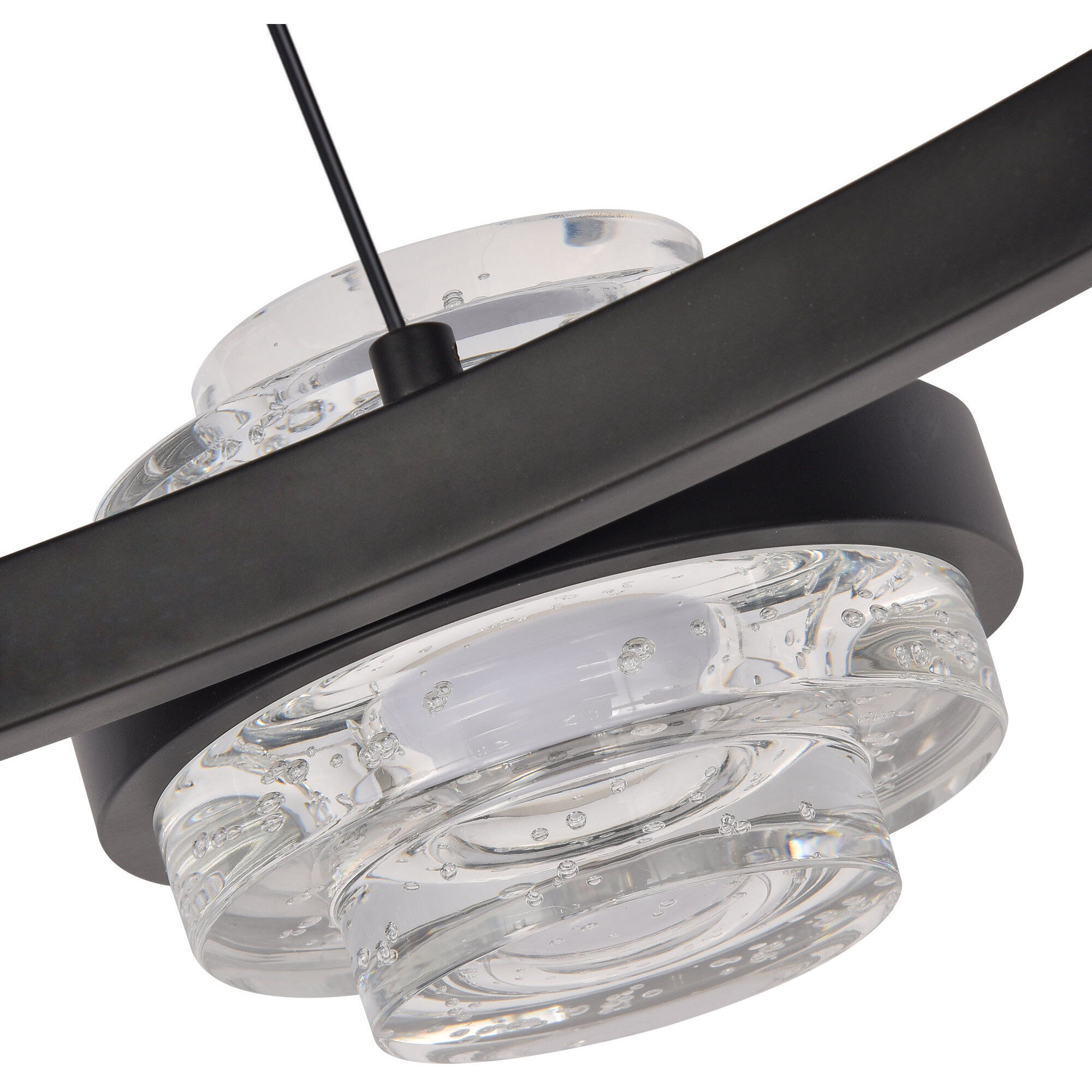 Milano Series 33.25 inch Black Chandelier Ceiling Light, Artisan Collection