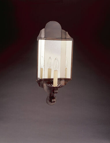 Hunter 1 Light 8 inch Dark Antique Brass Wall Sconce Wall Light in Plain Mirror