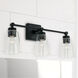 Rory 3 Light 23 inch Matte Black Vanity Light Wall Light