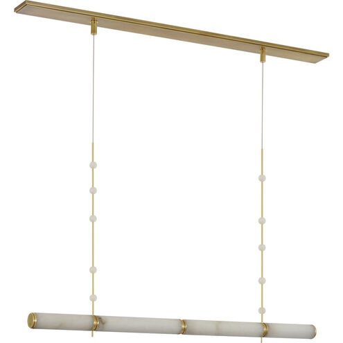 Anne-Marie Barton Marcell Linear Chandelier Ceiling Light in Antique-Burnished Brass
