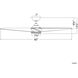 Viper 60 inch Soft Brass Matte Black with Matte Black Blades Downrod Ceiling Fans, Smart Fan