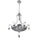 Orecchini 3 Light 22 inch Two Tone Silver Pendant Ceiling Light